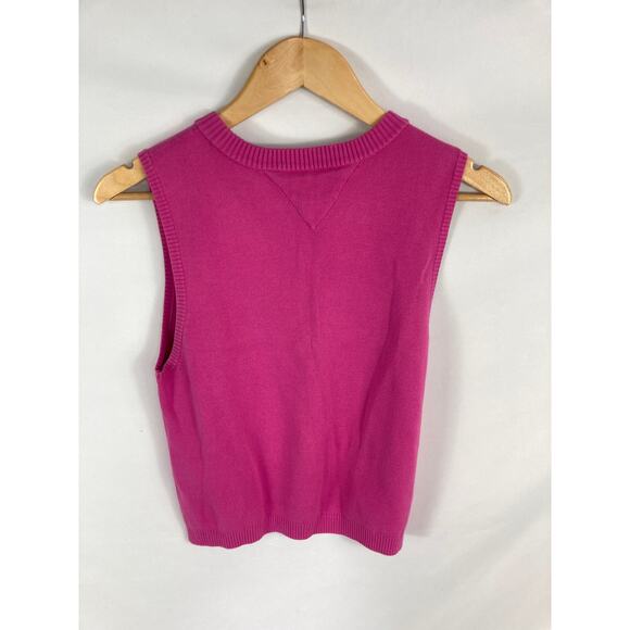 Tommy Hilfiger Vintage Tank Sweater Pink Size Large - Picture 3 of 3